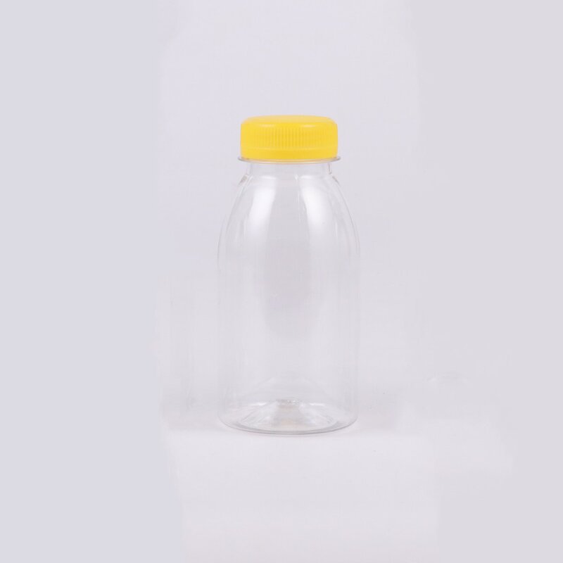 Plastic Bottle Manufacturer - Transparent 250ml/8oz round Screw Lid Empty for Juice Pet Water Soda Energy Drinks Whisky