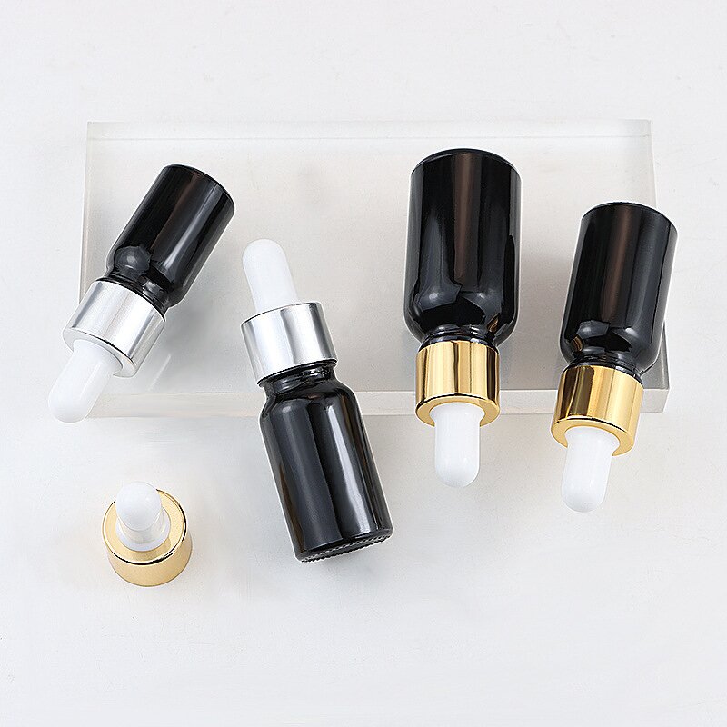 Glass Dropper Bottle Manufacturer - Factory Direct Round in Black 5ml 10ml 20ml 30ml 50ml Stock Solution for Hair and