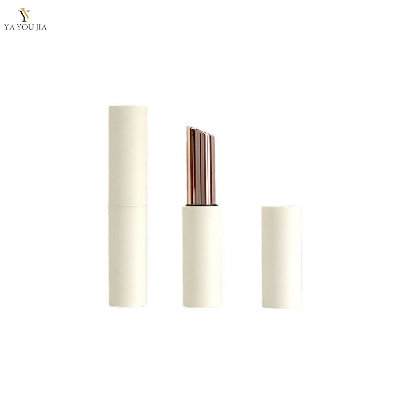Lip Balm Bottle Manufacturer - New Stock 3.5g Matte White DIY Cosmetic Empty ABS Lipstick Screw Cap Packaging Container