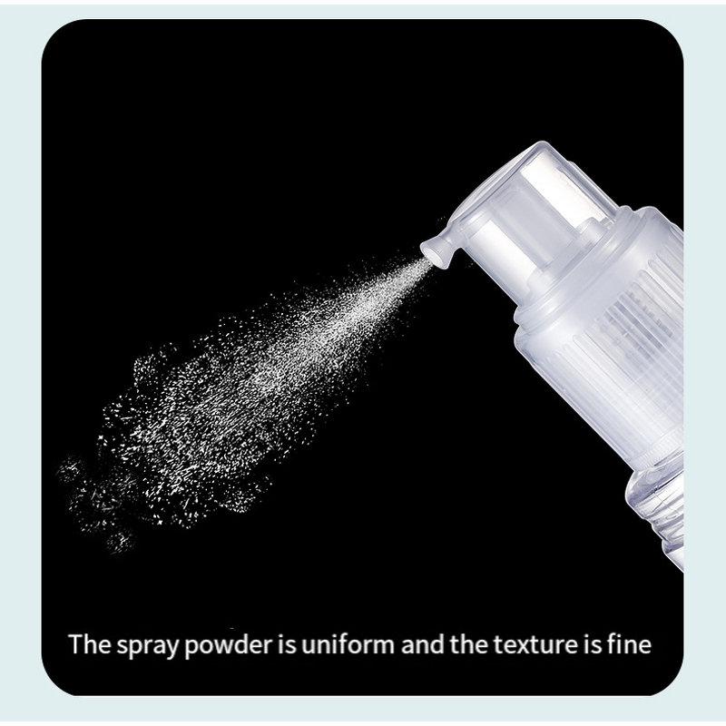 Hair Dry Shampoo Bottle Manufacturer - 30ml Pet Empty Baby Powder Distributor with Powder Spray Pump for Face Masks