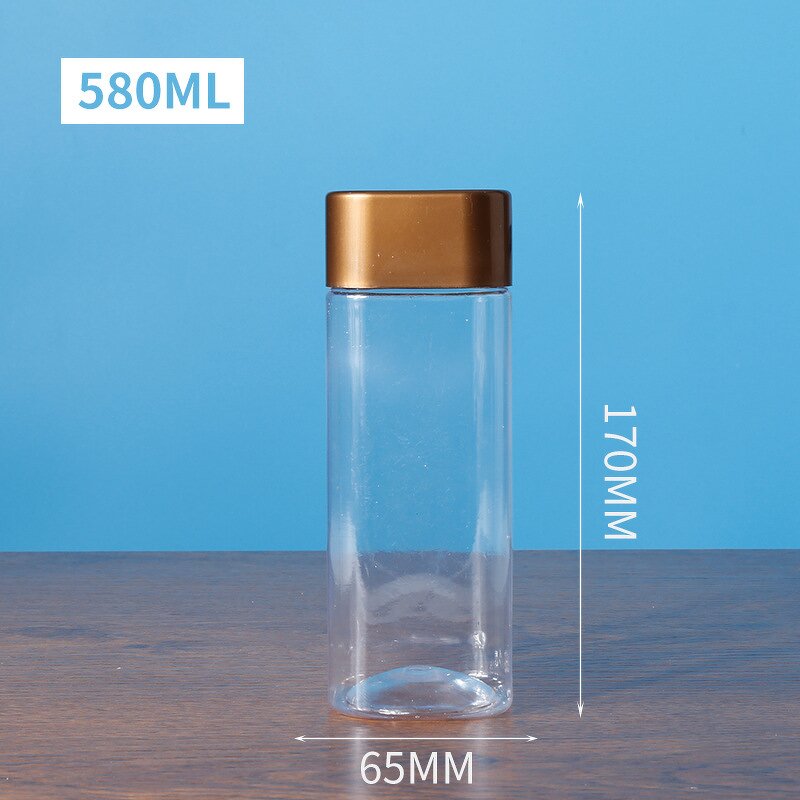 Plastic Food Jars Manufacturer - Square Transparent PET 820ml-1055ml Nut Packaging Bottle for Food Snack Cookie Canned