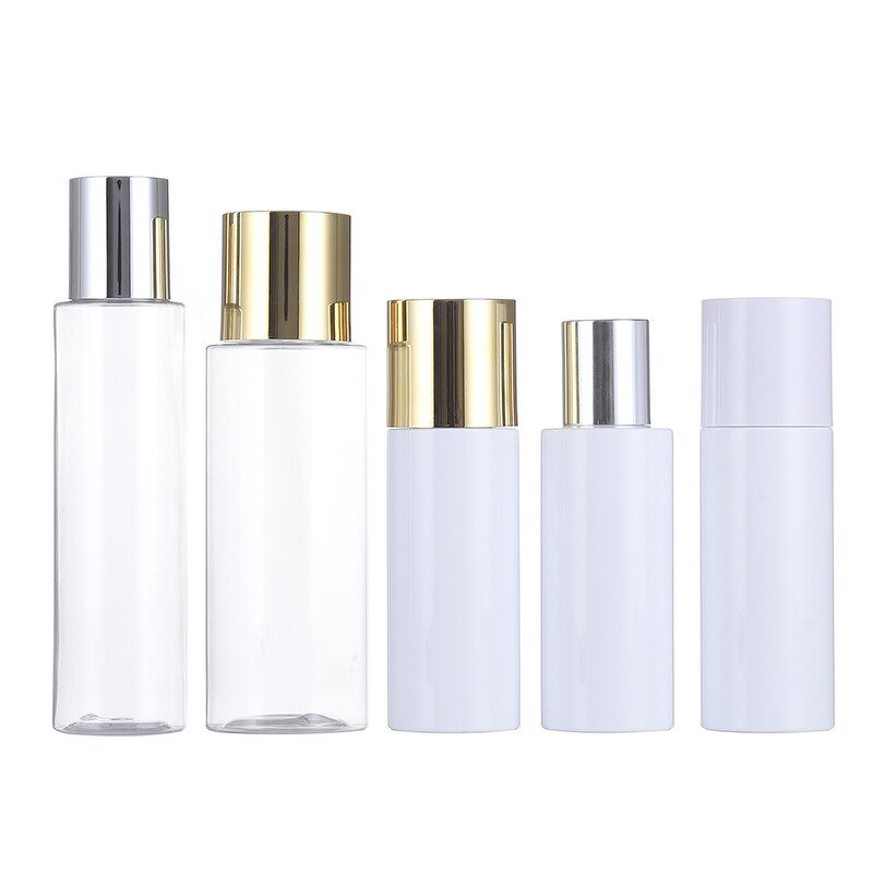Lotion Bottles Manufacturer - In Stock 100ml 120ml 150ml 250ml 300ml Round White for Plastic PET Skin Care Serum & Toner