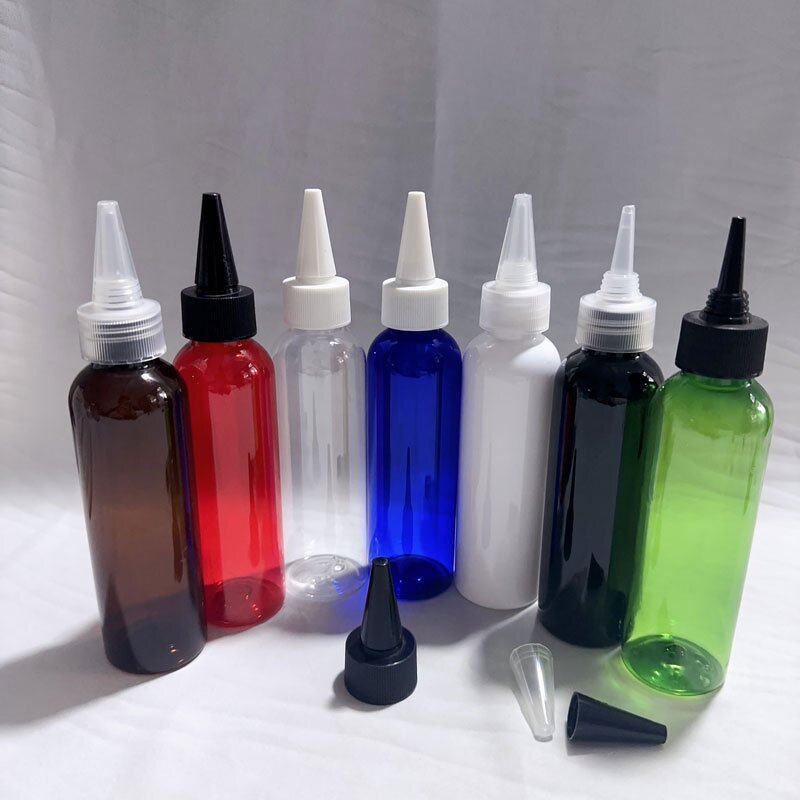 Hair Oil Bottle Manufacturer - Customizable 3oz 4oz 5oz 8oz 12oz Clear Amber PET Plastic With Twist Top Cap Squeeze for