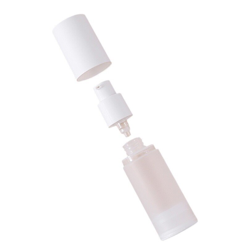 Airless Pump Bottles Manufacturer - Stock 15ml-100ml Skin Care Lotion Spray Bottle Clear Frosted Matte Plastic with White