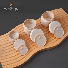 Eye Cream Jar Manufacturer - Cosmetic Packaging 10ml 20ml 30ml 50ml 100ml Biodegradable Wheat Straw with Custom Printing