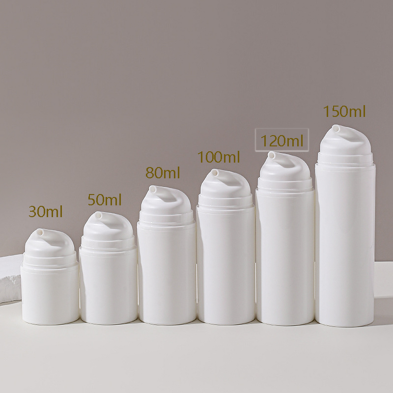 Airless Lotion Bottle Manufacturer - High Quality 30ml-200ml White Plastic PP with Pump Seal for Cosmetics & Shampoo Custom