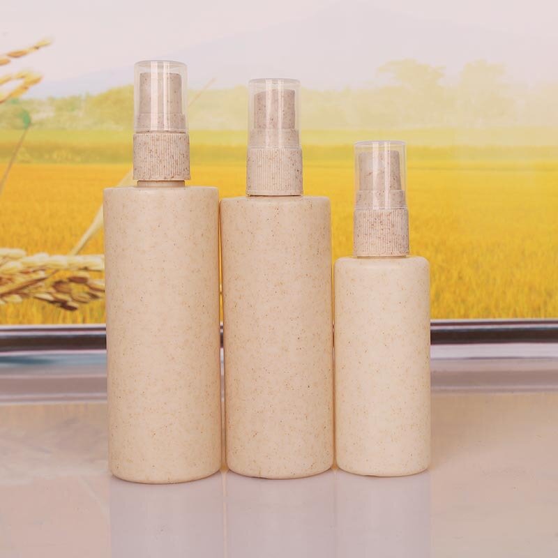 Wheat Straw Plastic Bottles Manufacturer - Biodegradable 20ml 30ml 50ml with Soft Tube Cosmetics and Lotion Hotel Amenities