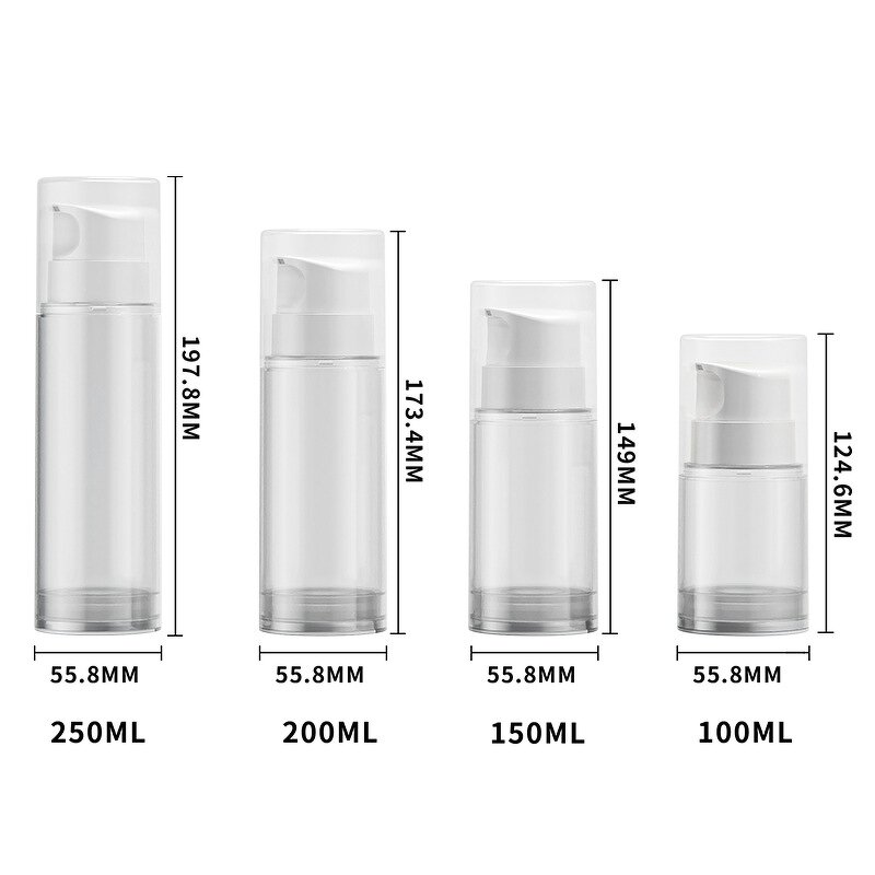Serum Packaging Manufacturer - High Quality 100ml 150ml 200ml Spiral Transparent Frosted Plastic PP Airless Skin Care
