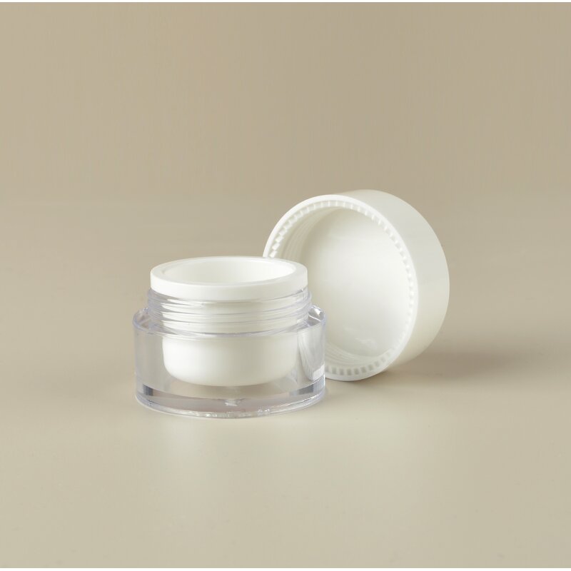 Cosmetic Sample Bottles Manufacturer - In Stock Double Layer 5G Plastic Acrylic Cap Face Cream Travel Portable Trial Jar