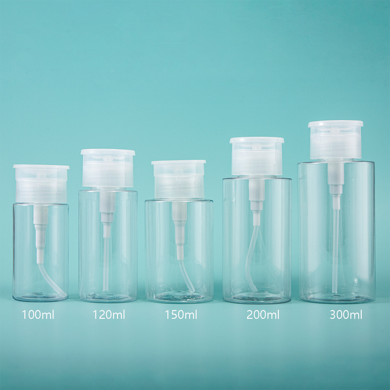 Plastic Bottle Manufacturer - In Stock Empty 100ml 150ml 200ml 300ml Skin Toner Empty Push Down Eye Makeup Nail Polish