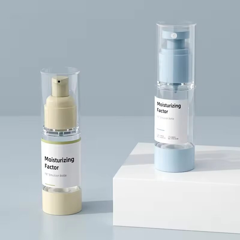 Serum Bottle Manufacturer - Airless Silk Screen Printing Pump Sprayer 15ml to 120ml Plastic Bottles for Cosmetic Skin Care