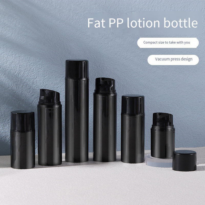 Lotion Packaging Bottle Manufacturer - Factory Wholesale 30ml 50ml 80ml 120ml 150ml New Design PP Cosmetic Black Airless