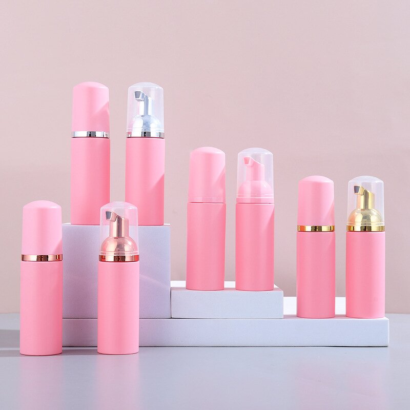 Foam Pump Bottles Manufacturer - Wholesale Pink Pet Plastic 30ml 50ml Eyelash for Facial Cleanser & Shampoo for Skin Care