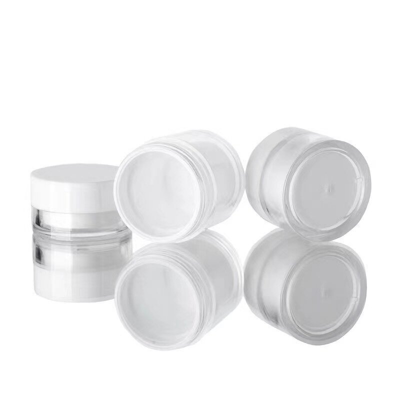 Cream Jar Manufacturer - Manufacturers Sell Double-Layer PET 20g 30g 50g Body Milk Cans White Plastic Double-layer with