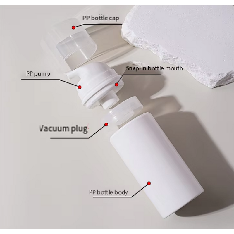 Airless Lotion Bottle Manufacturer - High Quality 30ml-200ml White Plastic PP with Pump Seal for Cosmetics & Shampoo Custom
