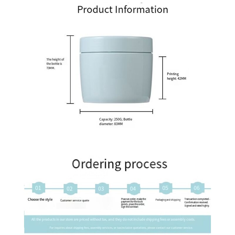 Cosmetic Cream Jar Manufacturer - Stock 250g Plastic pp White pink Green Color Refillable Skin Care Cream Plastic Body