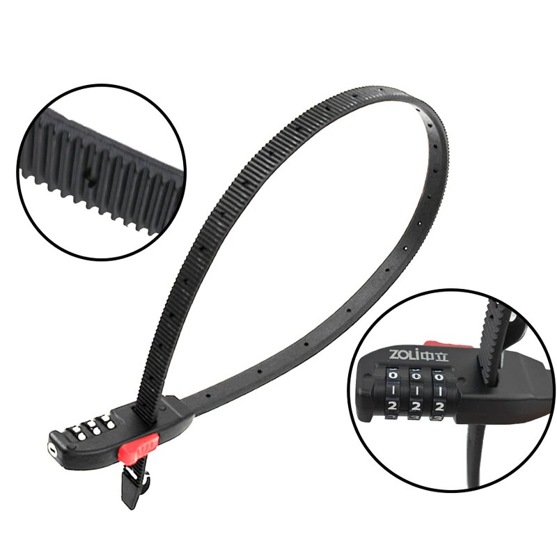 Scooter Helmet Lock Manufacturer - ABS+Stainless Steel Bike Motorcycle 3-digit Password MULTI-PURPOSE Portable