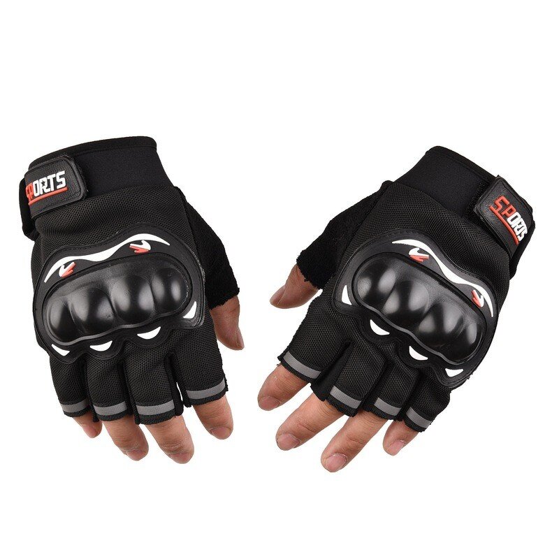 Racing Gloves Manufacturer - Half Finger Motorcycle Motorbike Motocross Riding Short Finger Women Men's Non Slip