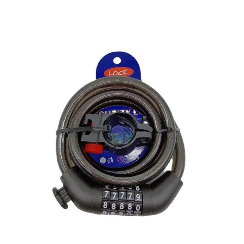 Bicycle Lock Manufacturer - Mountain Bike Theft 5 Digital Code Combination Steel Cable for Mountain Bike Road Bike