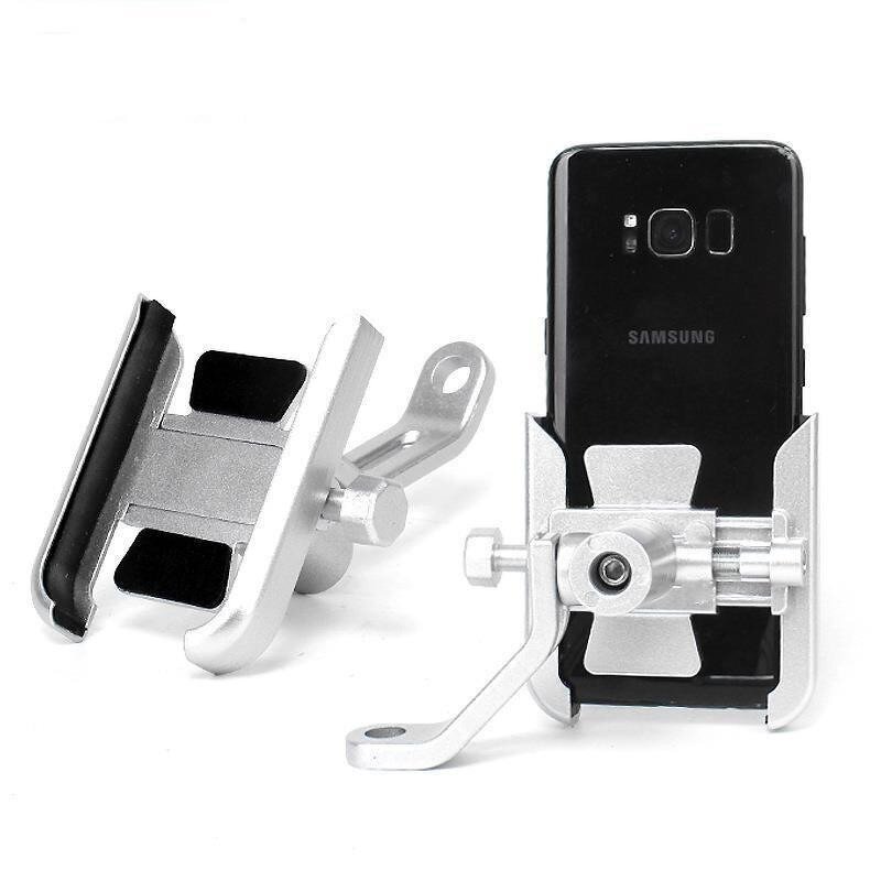 Cycling Phone Holder Manufacturer - Wholesale Universal for All Mobile Phones Silvery Black Aluminum for Mountain Bike Motorcycle E-bike
