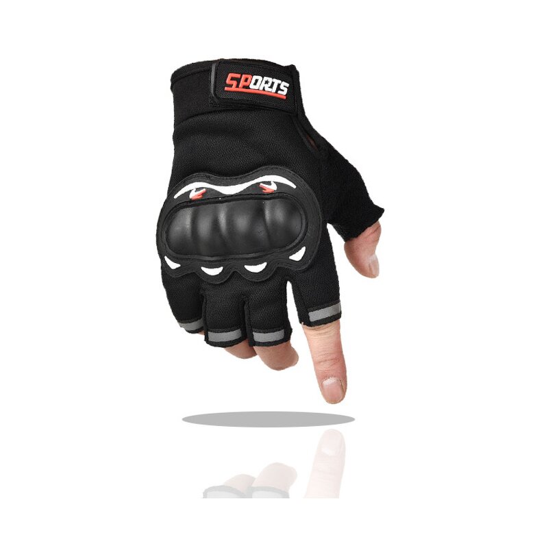 Racing Gloves Manufacturer - Half Finger Motorcycle Motorbike Motocross Riding Short Finger Women Men's Non Slip