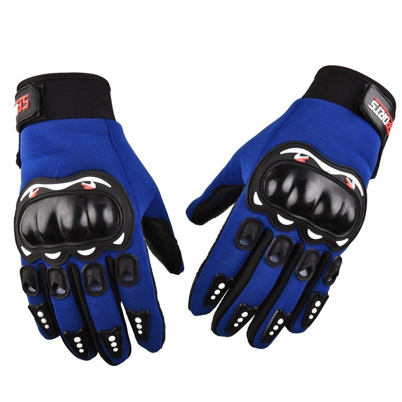 Racing Gloves Manufacturer - Full Finger Motorcycle Motorbike Motocross Riding Black Blue Red Sport Non Slip