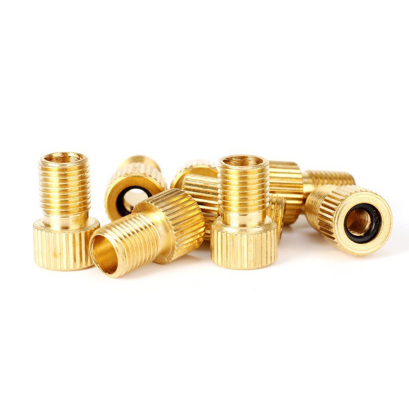 Bicycle Valve Adapter Manufacturer - Copper Presta to Schrader Brass Converter for Mountain Bike Pump Inflator