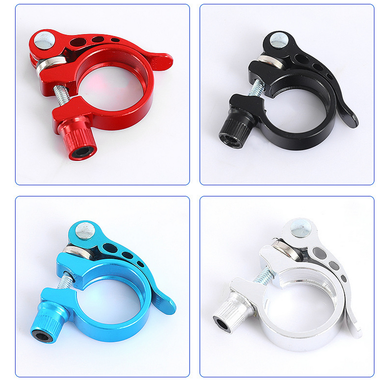 Seat Post Clamp Manufacturer - Colourful 28.6mm 31.8mm 34.9mm Aluminum Alloy Quick Release for Mountain Bike Road Bike