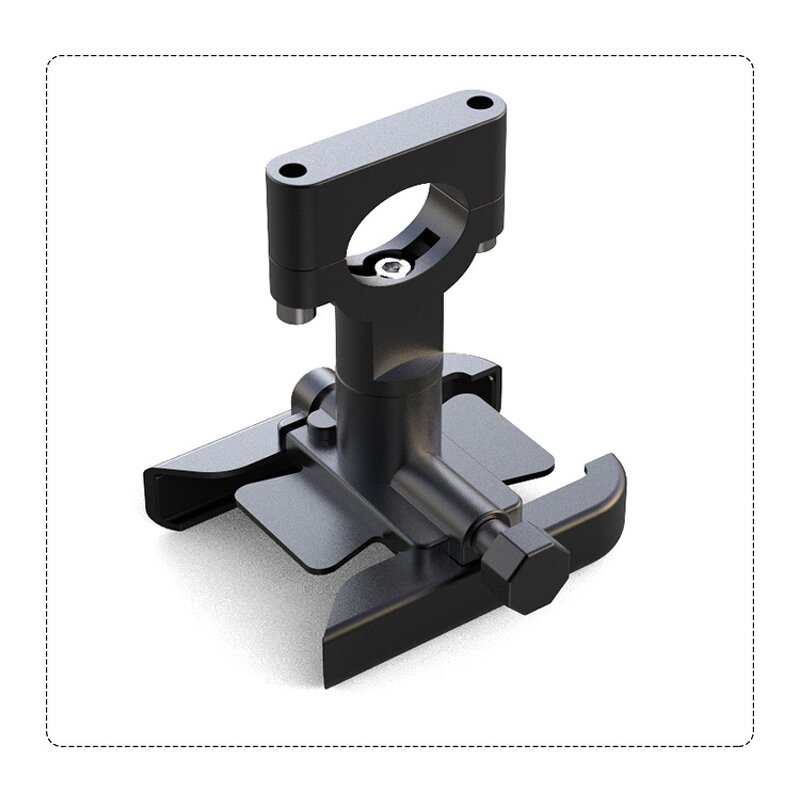 Cycling Phone Holder Manufacturer - Wholesale Universal for All Mobile Phones Silvery Black Aluminum for Mountain Bike Motorcycle E-bike