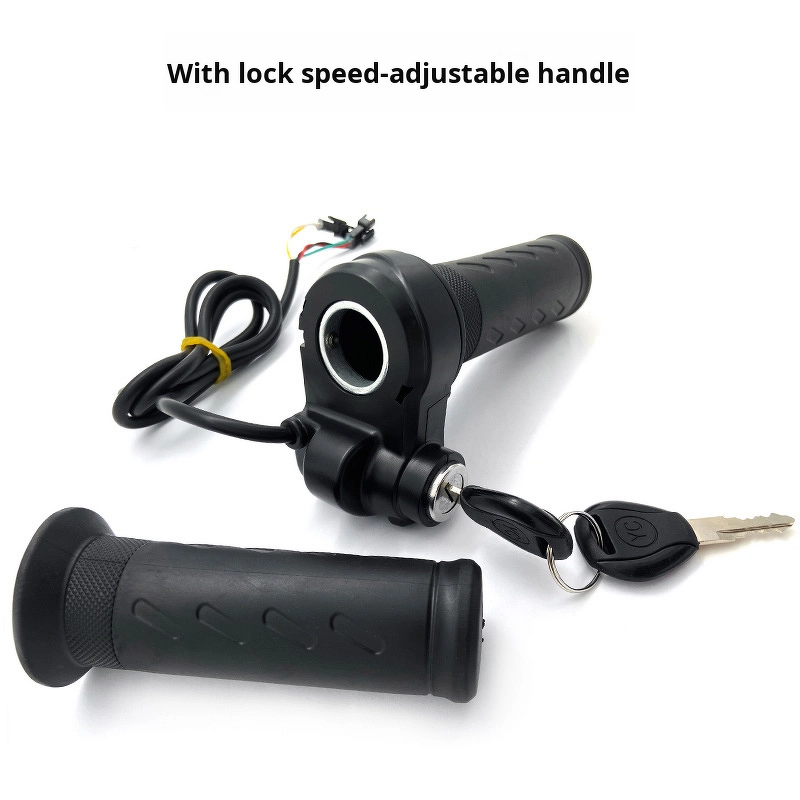 Electric Bicycle Handlebar Manufacturer - Waterproof Durable Anti-Slip Speed Control Ignition Lock for Bicycle Parts