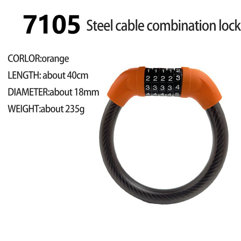 Bicycle Combination Lock Manufacturer - Factory Price 4/5 Digit Keyless Security for Bicycle E-bike