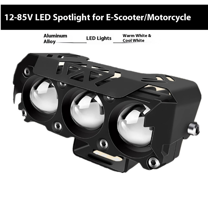 Bicycle Headlight Manufacturer - Super Bright 12V 48 60 Volt LED for Electric Bicycle Yellow White Spotlight