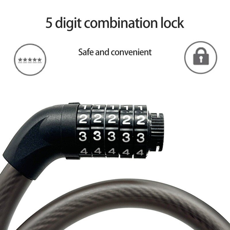 Bicycle Combination Lock Manufacturer - Factory Price 4/5 Digit Keyless Security for Bicycle E-bike