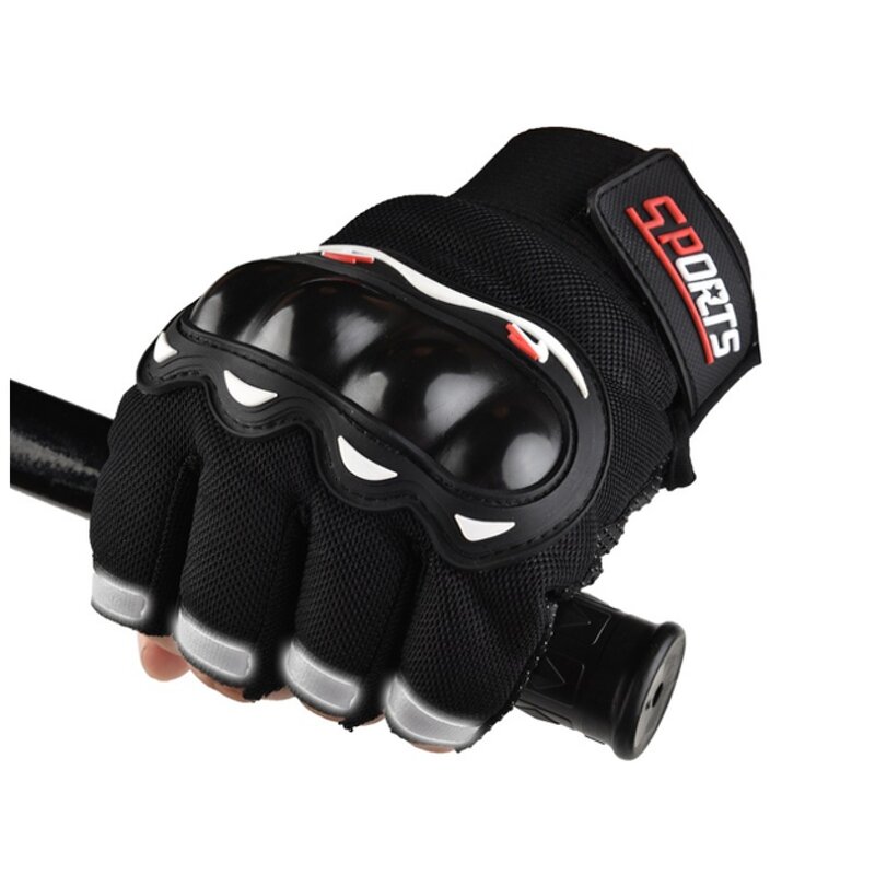 Racing Gloves Manufacturer - Half Finger Motorcycle Motorbike Motocross Riding Short Finger Women Men's Non Slip