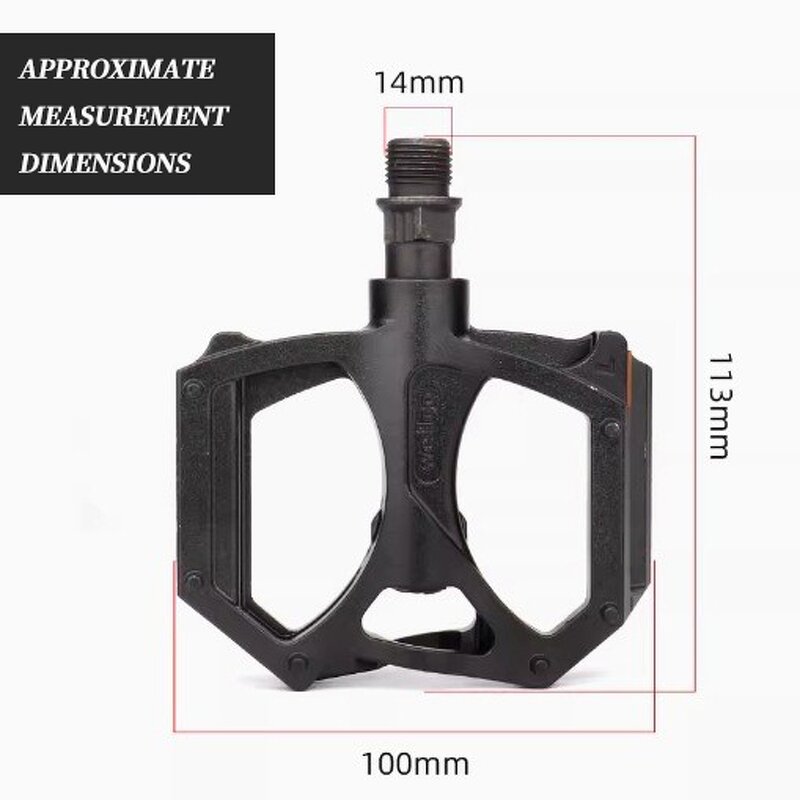 Bicycle Pedal Manufacturer - Wellgo Ultralight Thread Diameter 14mm Aluminum Alloy Double DU Bearing for Mountain Road Bike
