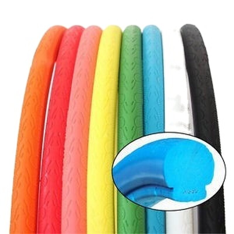 Road Bike Tire Manufacturer - Colored 700*23C 24*1 3/8 Solid Rubber Bicycle