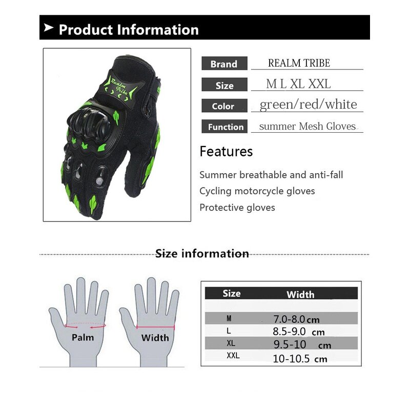 Racing Gloves Manufacturer - Wholesale Full Finger Motorcycle Motorbike Motocross Riding Black Green Red Sport Non Slip