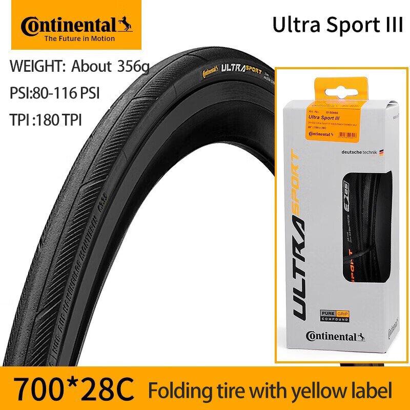 Road Folding Tire Manufacturer - Original Continental Ultra Sport III 700C BLACK BROWN 23-622 25-622 28-622 for Road Bike