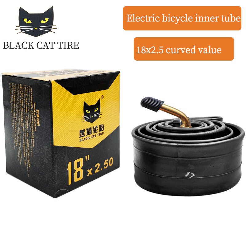 Electric Bicycle Inner Tube Manufacturer - Full Size Black Cat 12/14/16/18/20/22inch Straight and Curved Valves