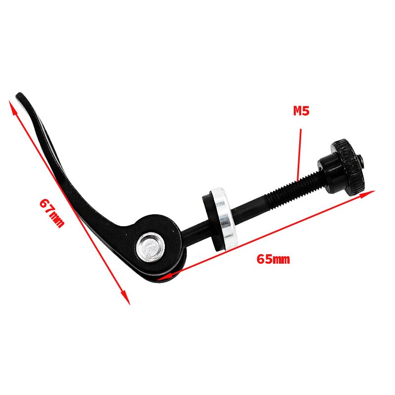 Bicycle Quick Release Manufacturer - M5X65mm Extended Black Alloy Bike Pipe Clamp Locking Screws Cam Lever Machine Parts