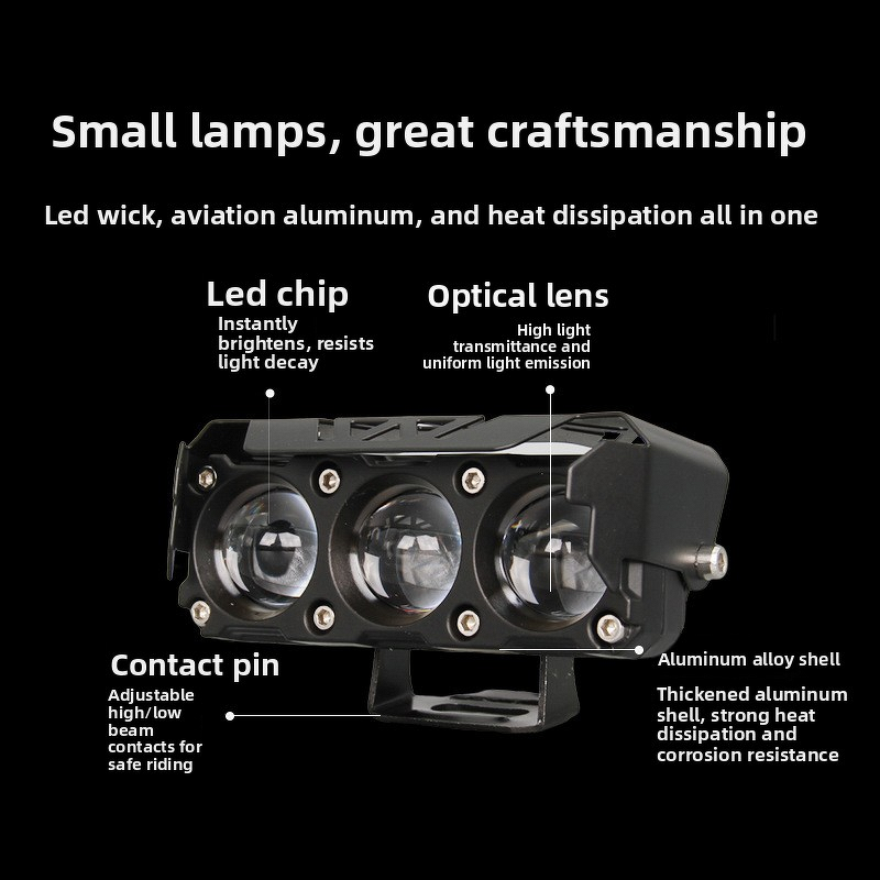 Bicycle Headlight Manufacturer - Super Bright 12V 48 60 Volt LED for Electric Bicycle Yellow White Spotlight