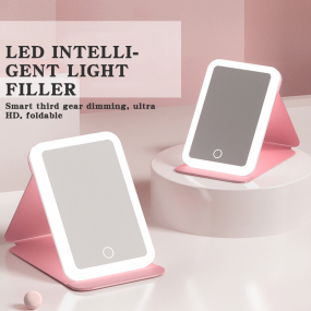 Desktop Makeup Mirror Manufacturer - Three-Tone Light Folding