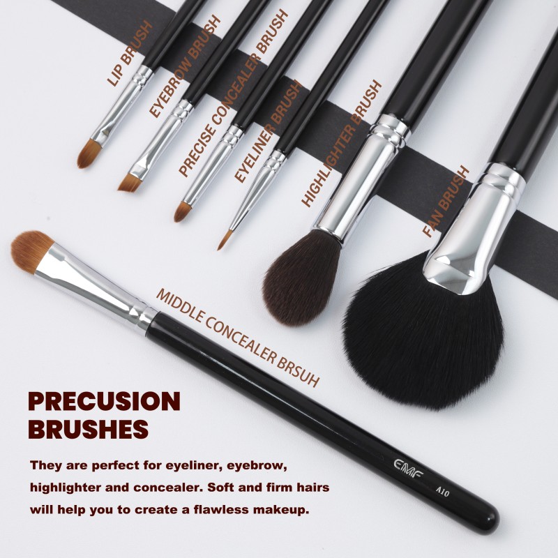 Professional Makeup Brush Factory - EMF 11pcs Vegan Synthetic