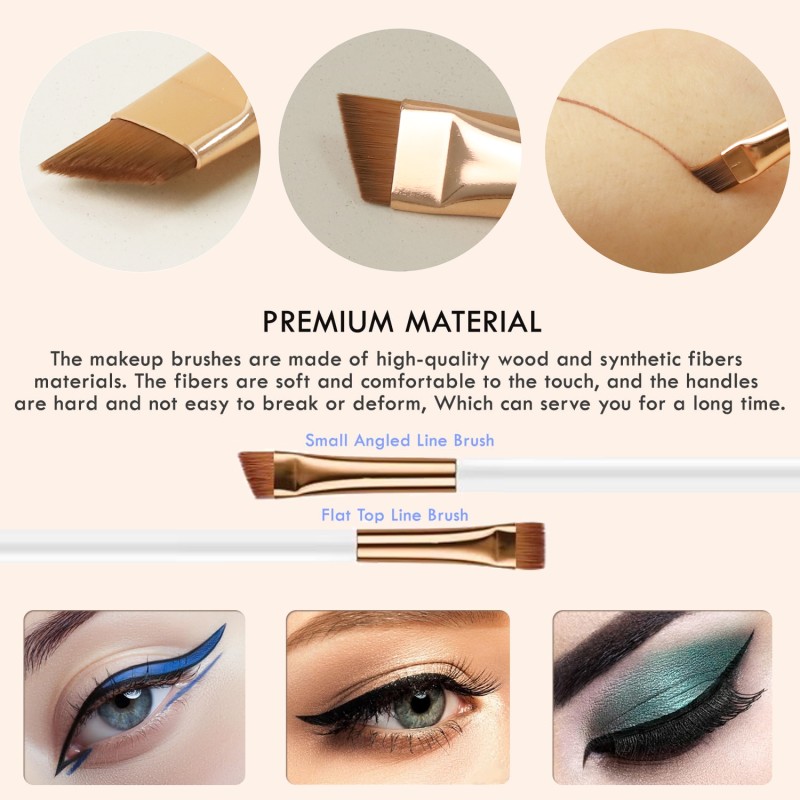 Eyeliner Brushes Manufacturer - Luxury Rose Gold Wood Custom