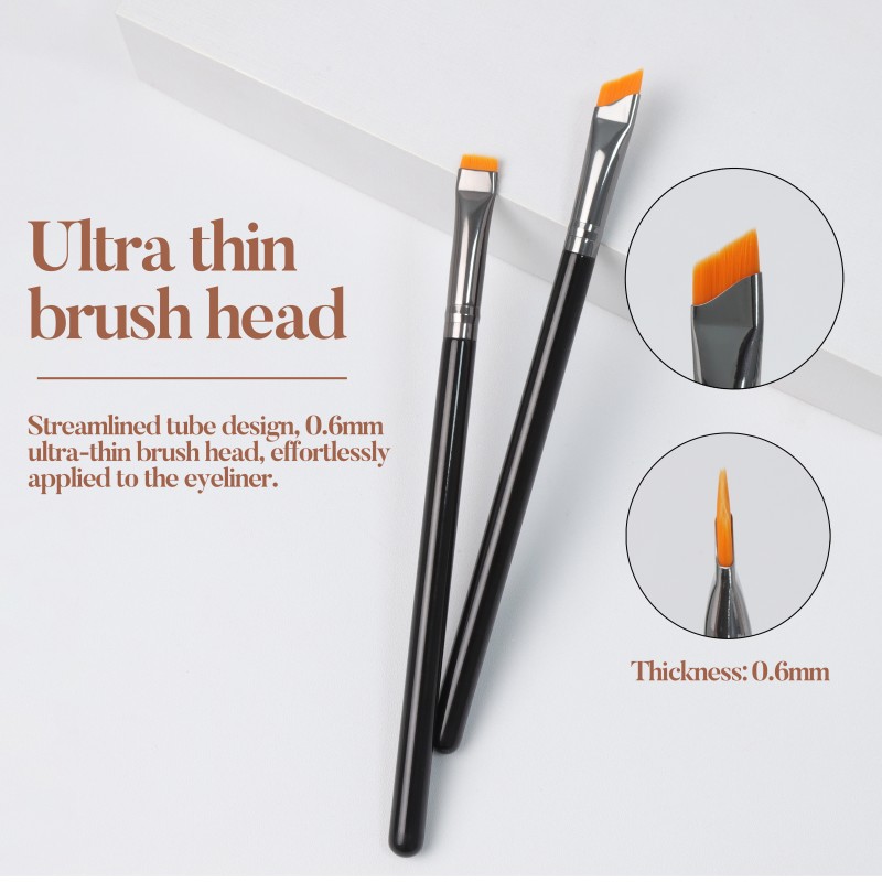 Professional Eyeliner Brush Supplier - EMF 8pcs Ultra-Thin Flat