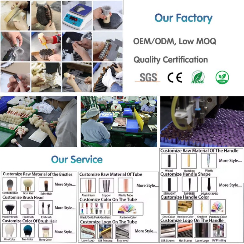 Fox Hair Brush Factory - Luxury Natural Wood Blush Bronze