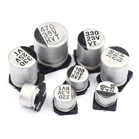 SMD Capacitor - Manufacturer Aluminum Electrolytic 16V-50V 47UF-470UF