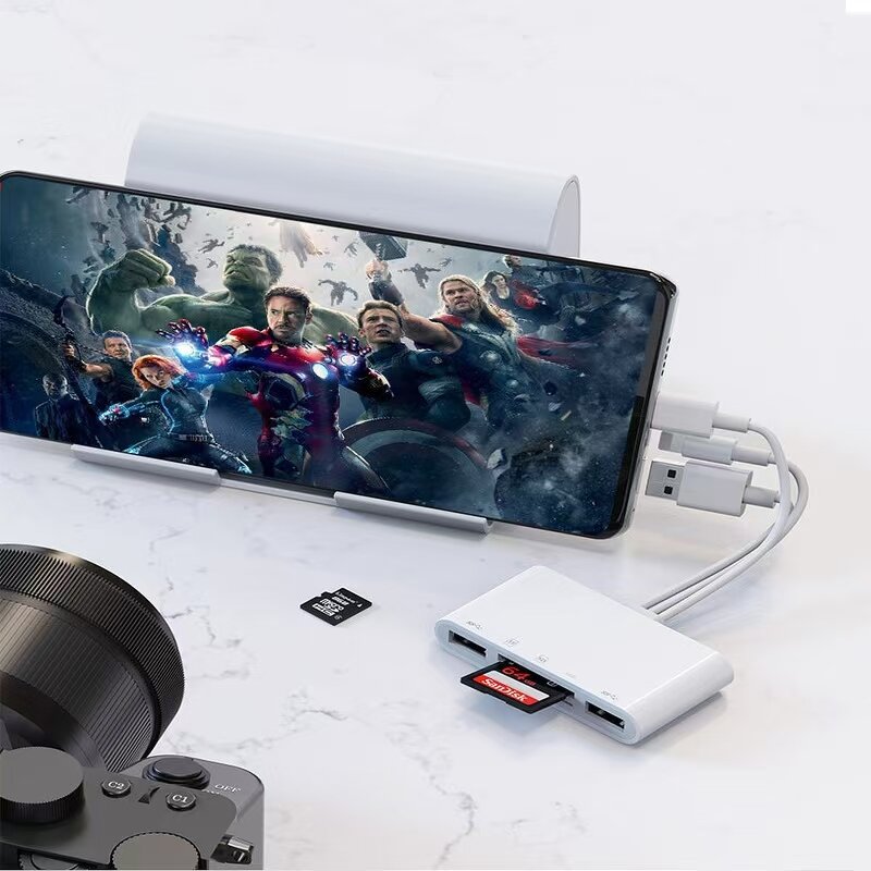 Card Reader - Manufacturer 5-in-1 SD TF Card Reader OTG Type-C USB C Multi Port