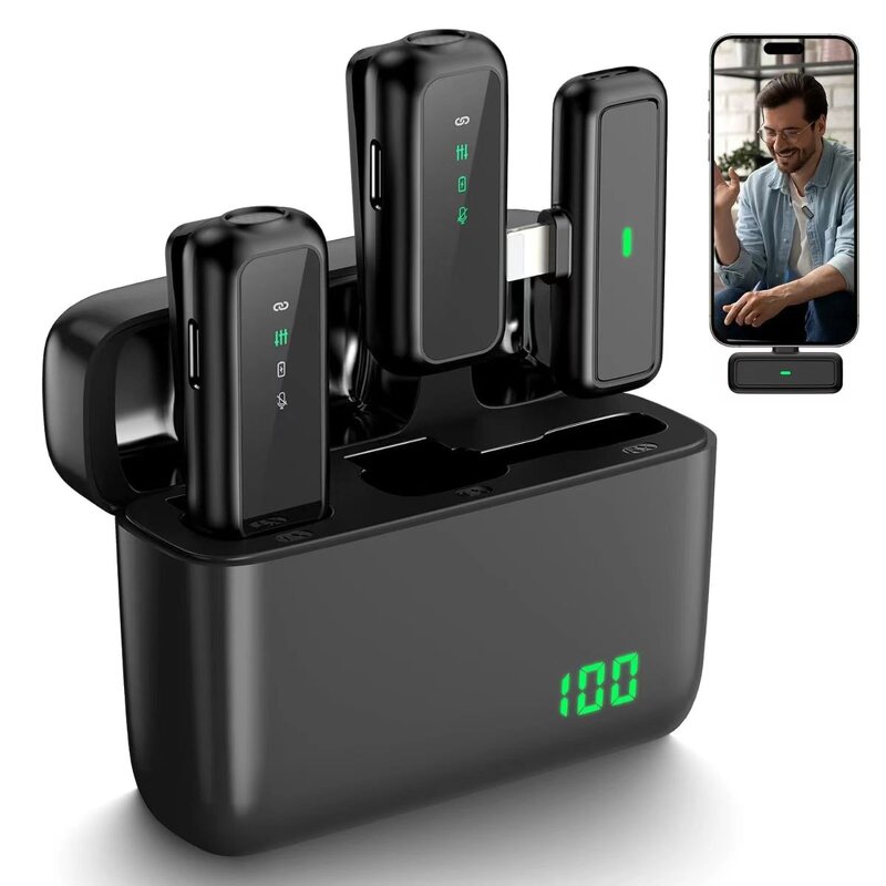 Microphone - Manufacturer SX6 Dual Android Type c Live Broadcast Lavaliermikrofon