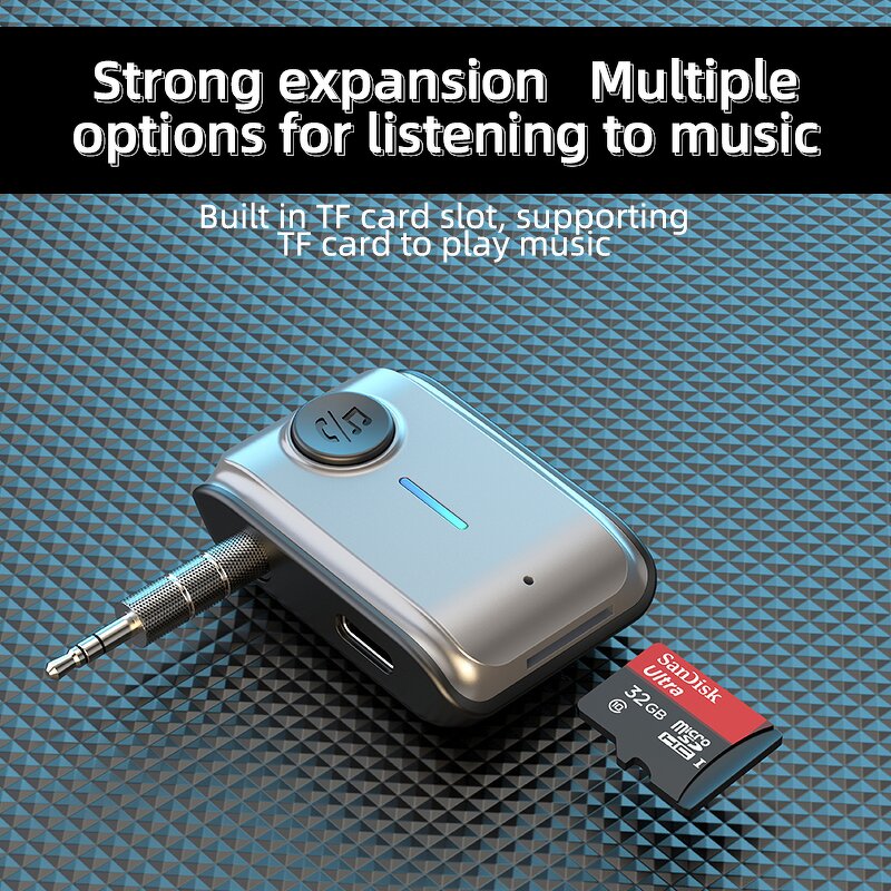 Bluetooth Receiver - Manufacturer 5.3 Wireless 3.5mm Audio AUX for Car Audio
